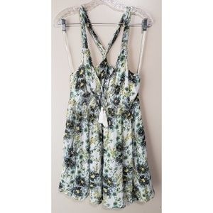Free People Green Floral Tank Dress